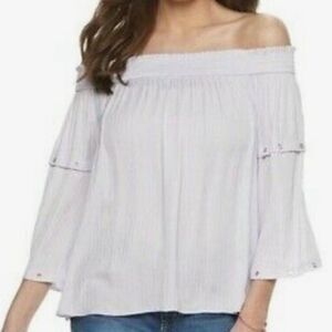 Jennifer Lopez Cold Shoulder Too White XXL EUC